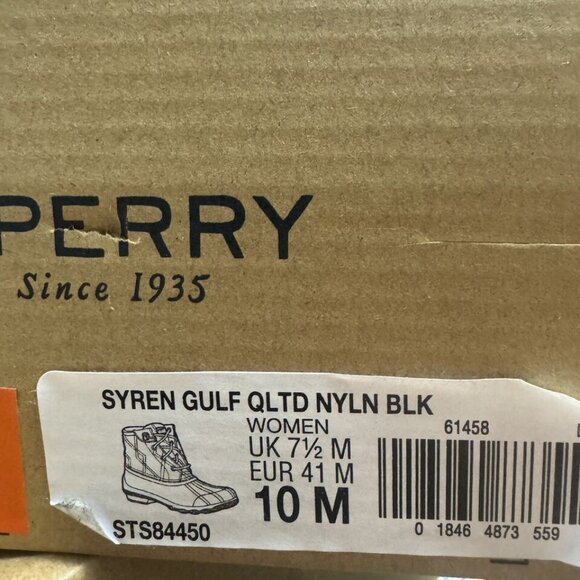 Sperry Womens Syren Gulf Quilted Boot Black Size 10 M - Picture 6 of 6